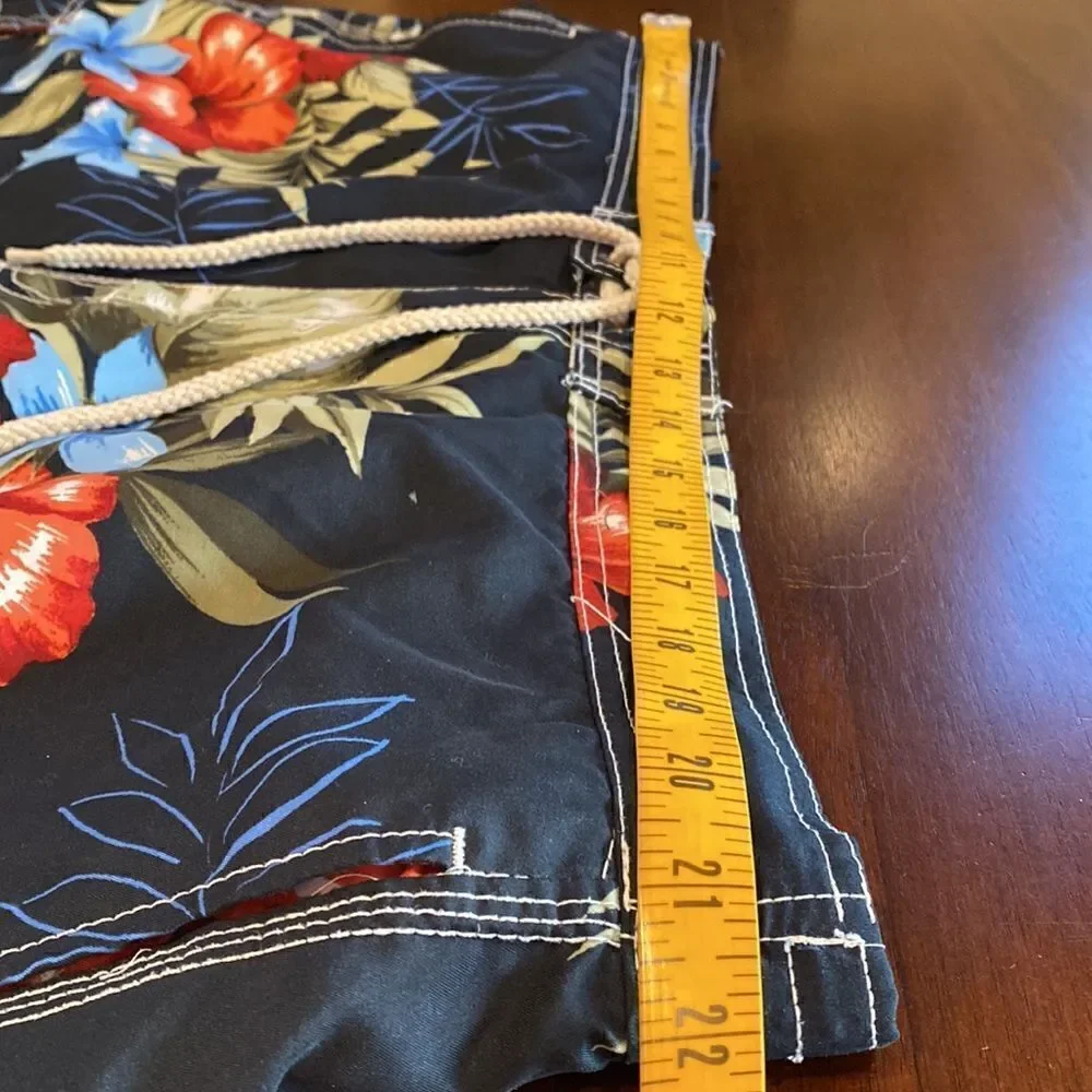 Caribbean Joe Men’s Floral Swim Board Shorts Size XXL
